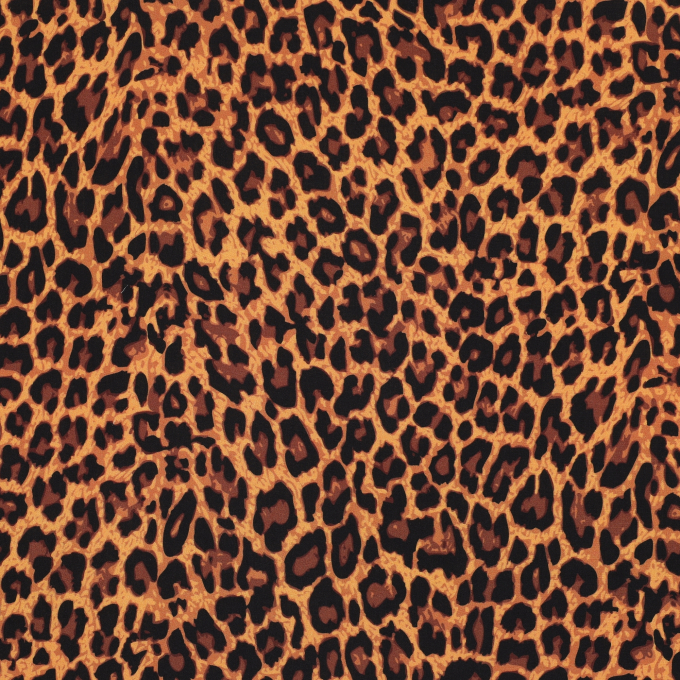 Viscose stof leo, bruin