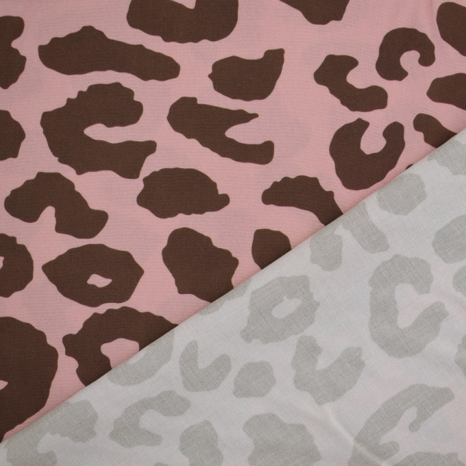 Viscose stof Leo Dots, oudroze