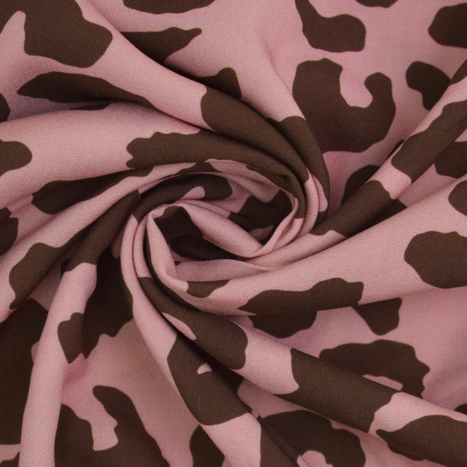 Viscose stof Leo Dots, oudroze