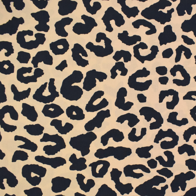 Viscose stof Leo Dots, beige