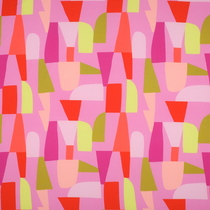 Viscose stof Nerida Hansen Shape Shifter, roze
