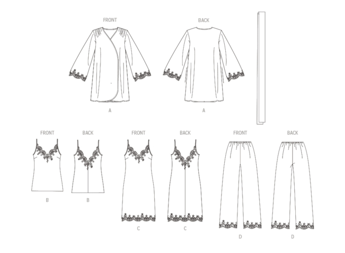 Vogue 1962 Nachtkleding mt. 42-50, Dui/En/Fr