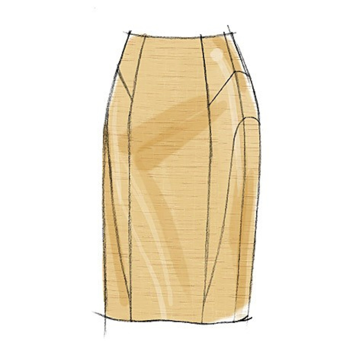 Patron Vogue 8750 jupe femme, taille 32-38, en français