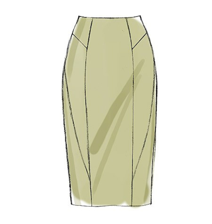 Patron Vogue 8750 jupe femme, taille 32-38, en français
