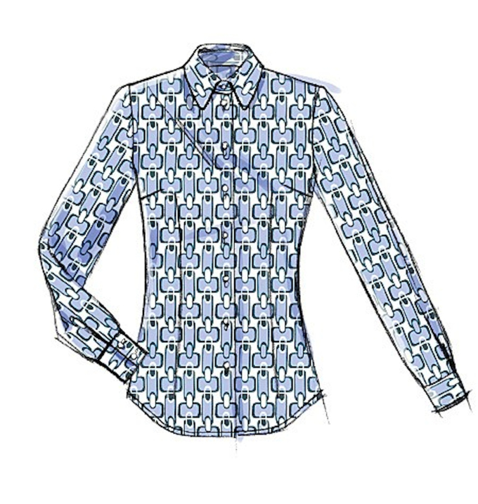 Patron Vogue 8772 chemisier, taille 40-48, en français