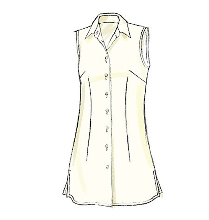 Patron Vogue 8772 chemisier, taille 40-48, en français