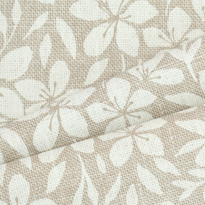 Oilcloth flowers, beige