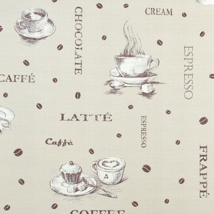 Oilcloth caffeé, beige