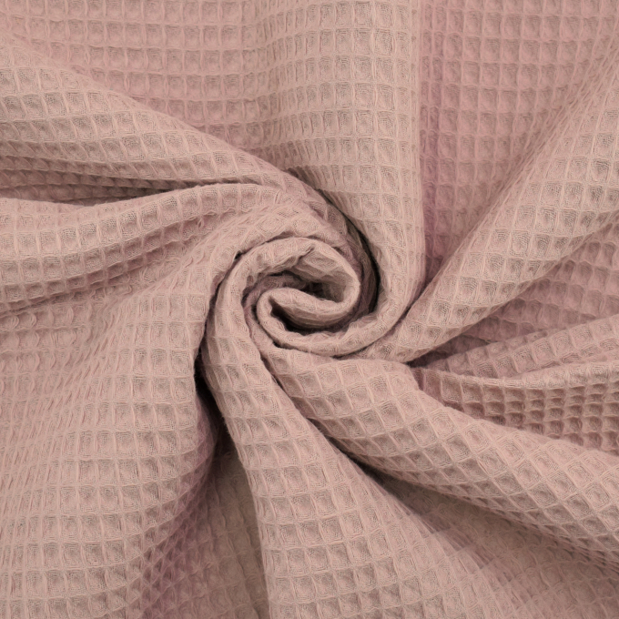 Tissu nid d’abeille gaufré Ariana, vieux rose millennial