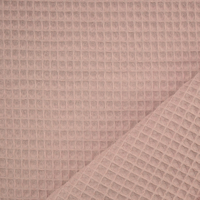Tissu nid d’abeille gaufré Ariana, vieux rose millennial