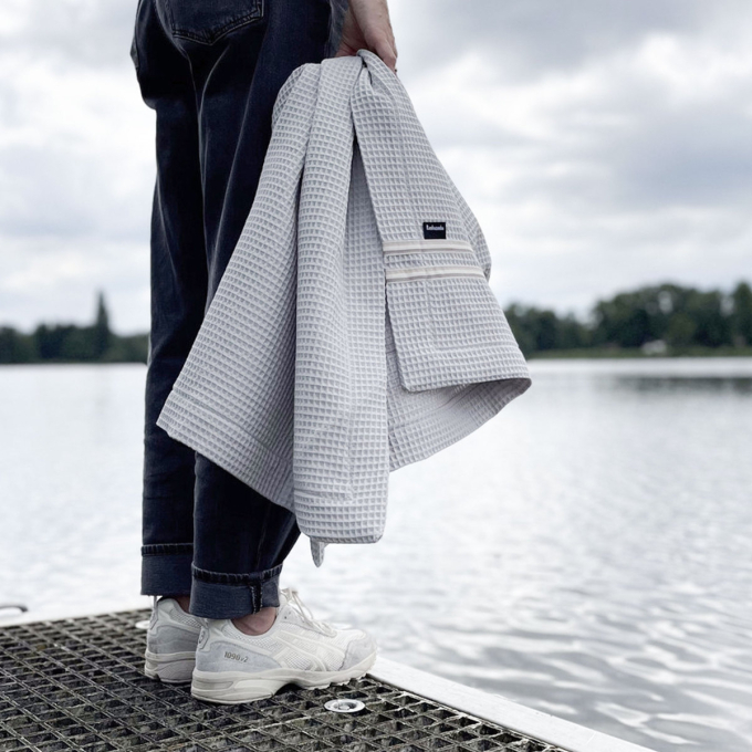 Wafeldoek Ariana, zilvergrijs