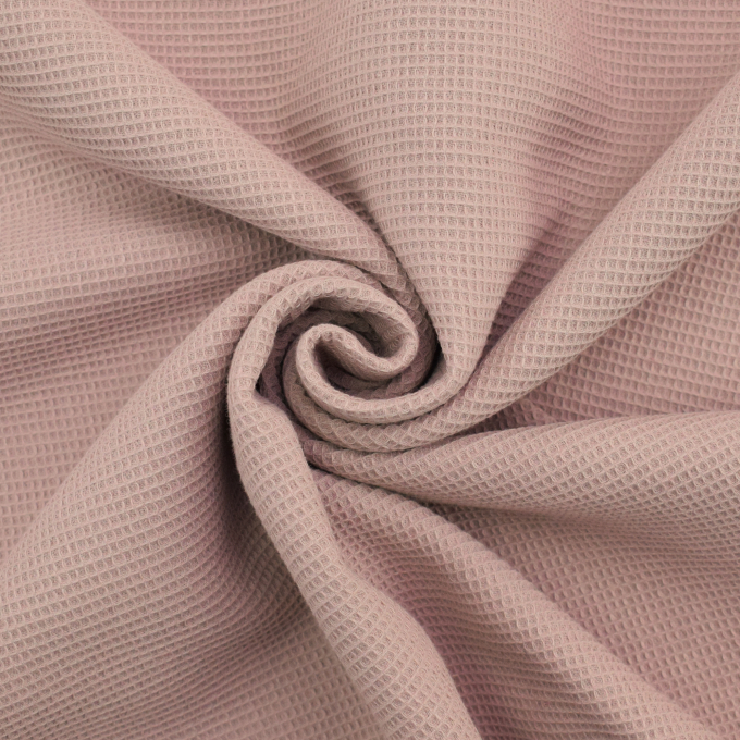 Tissu nid d’abeille gaufré mini, vieux rose millennial