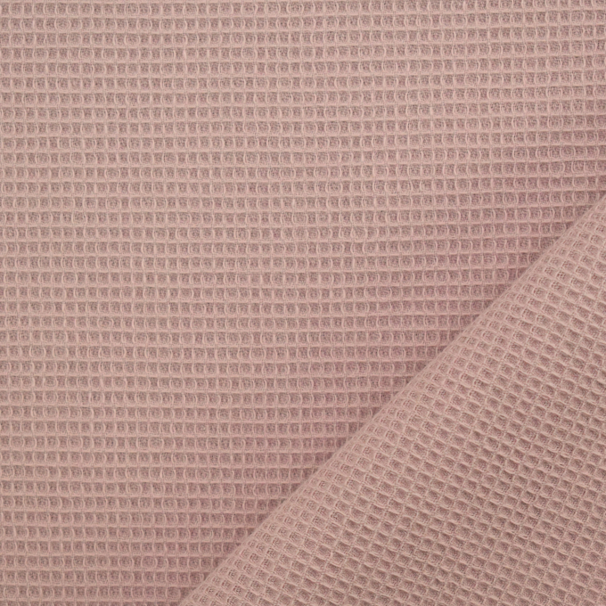 Tissu nid d’abeille gaufré mini, vieux rose millennial