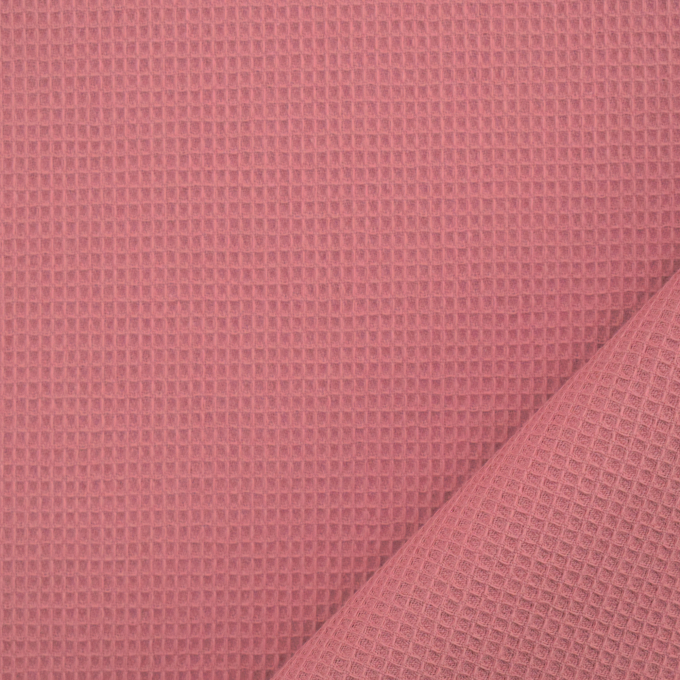 Tissu nid d’abeille gaufré mini, vieux rose foncé