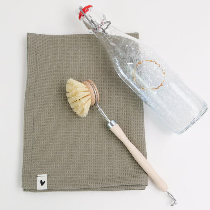 Wafeldoek mini, lichtolijfgroen