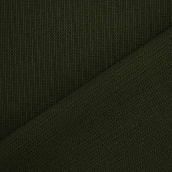 Tissu nid d’abeille gaufré mini, vert olive