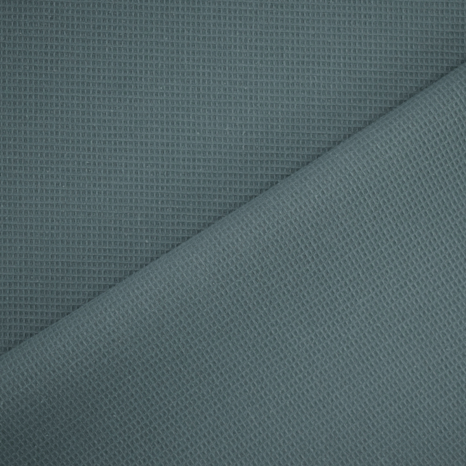 Tissu nid d’abeille gaufré mini, bleu pigeon