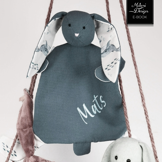 Tissu nid d’abeille gaufré mini, bleu pigeon