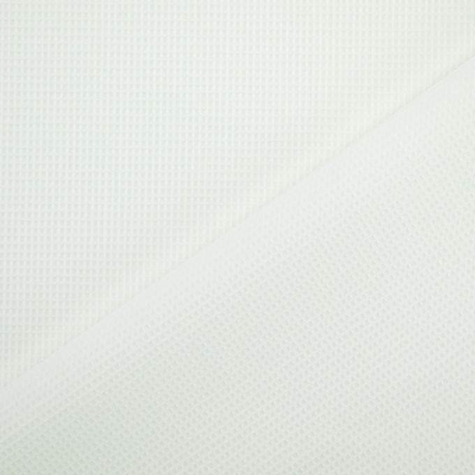 Tissu nid d’abeille gaufré mini, blanc