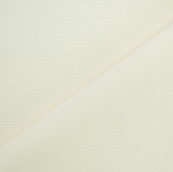 Tissu nid d’abeille gaufré mini, blanc cassé