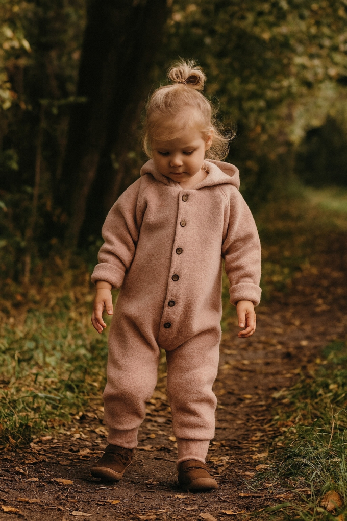 Tissu loden id. laine bouillie, abricot