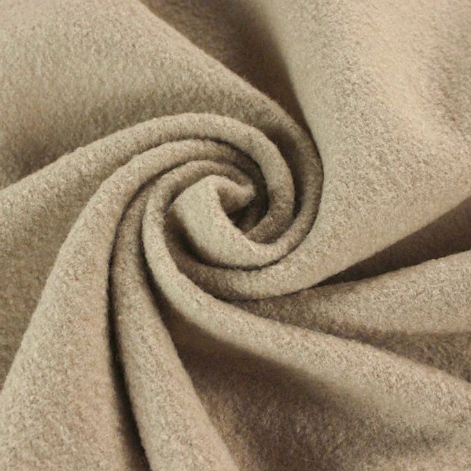 Tissu loden id. laine bouillie, beige
