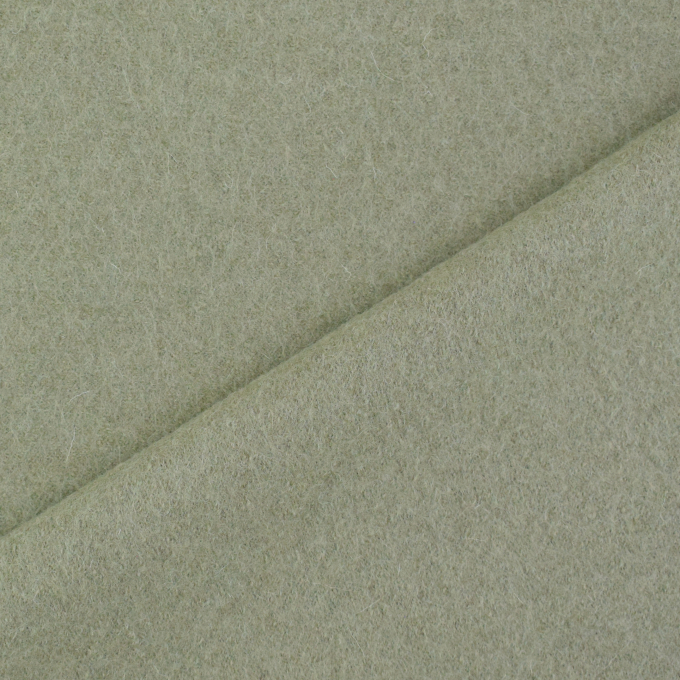 Tissu loden id. laine bouillie, vert olive pâle