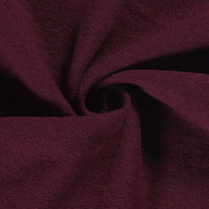 Tissu loden id. laine bouillie, bordeaux