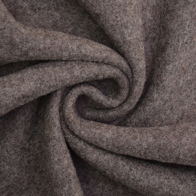 Tissu loden id. laine bouillie, marron foncé chiné