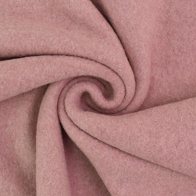 Tissu loden id. laine bouillie, vieux rose clair