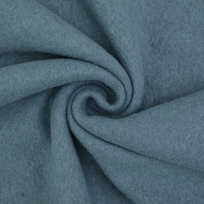 Tissu loden id. laine bouillie, bleu denim
