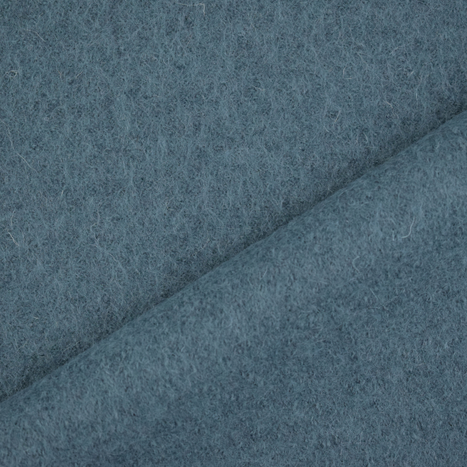 Tissu loden id. laine bouillie, bleu denim