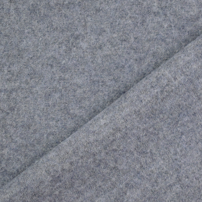 Tissu loden id. laine bouillie, gris chiné