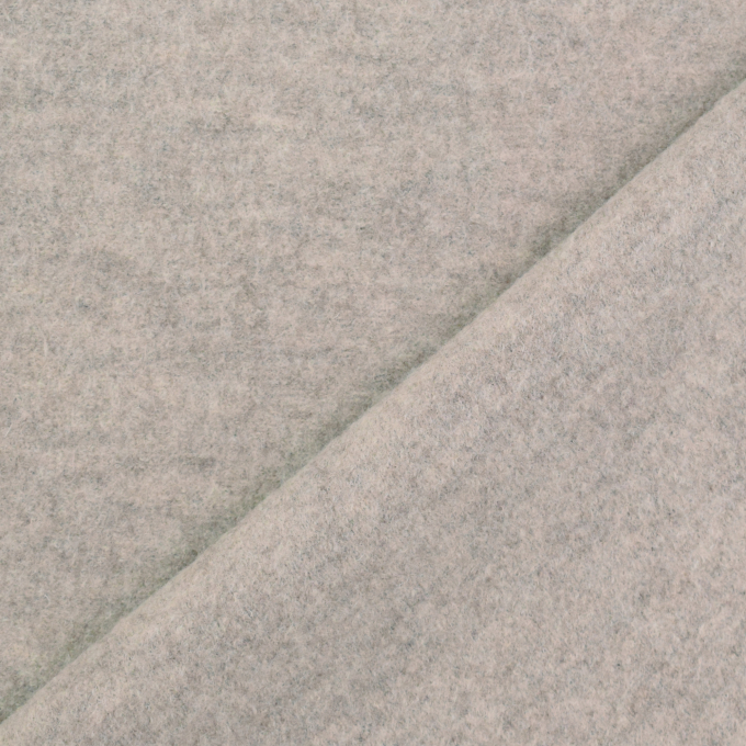 Tissu loden id. laine bouillie, beige clair chiné