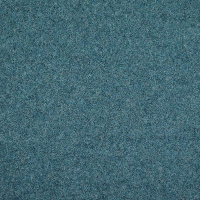 Tissu loden id. laine bouillie, bleu pétrole chiné