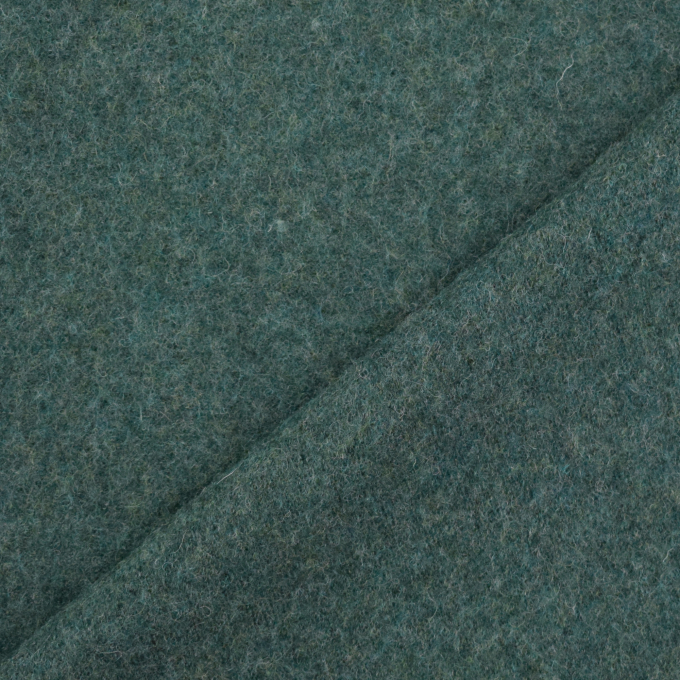 Tissu loden id. laine bouillie, vert sapin chiné