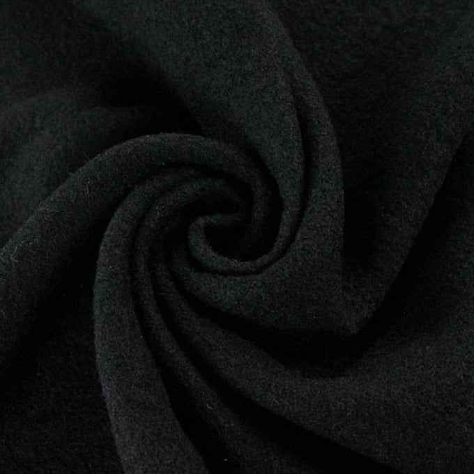 Tissu loden id. laine bouillie, noir