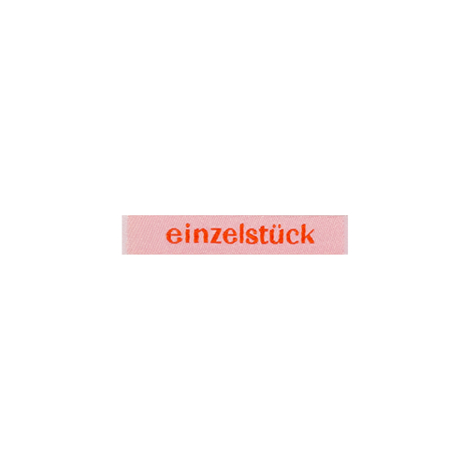 Étiquette vêtement Einzelstück, rose