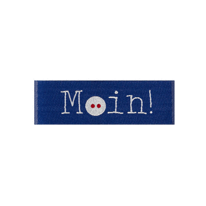 Webetikett Moin!, blau