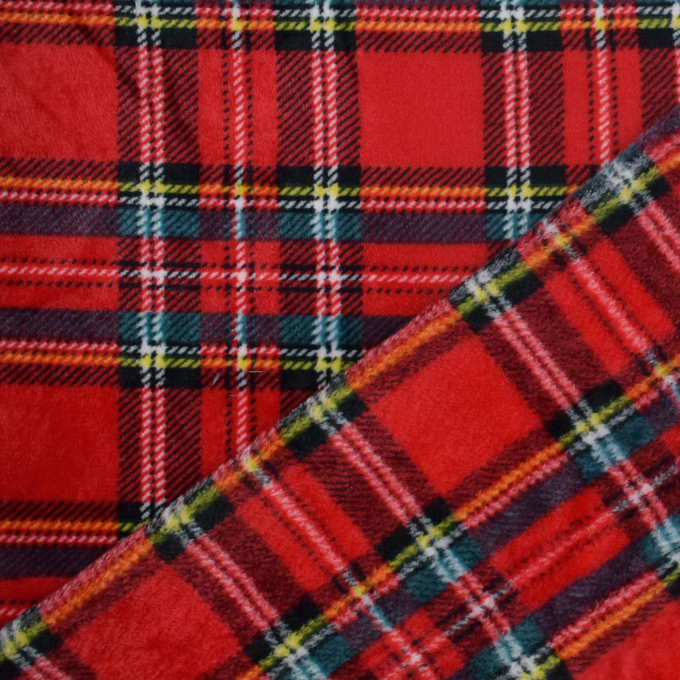 Wellnessfleece Check, rood