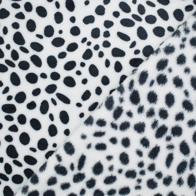 Wellnessfleece Dalmatiër, wit