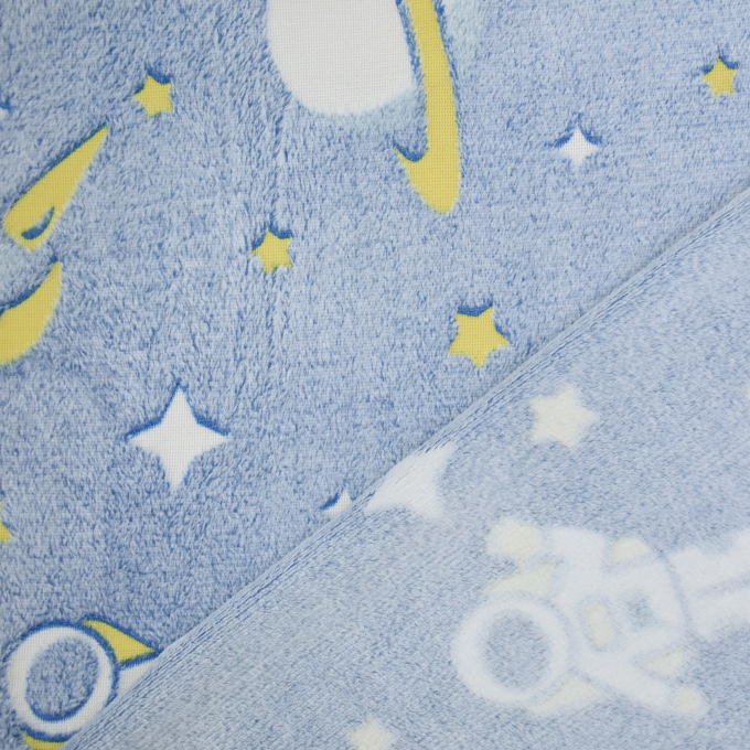 Wellnessfleece Glow in the Dark Astronaut, blau