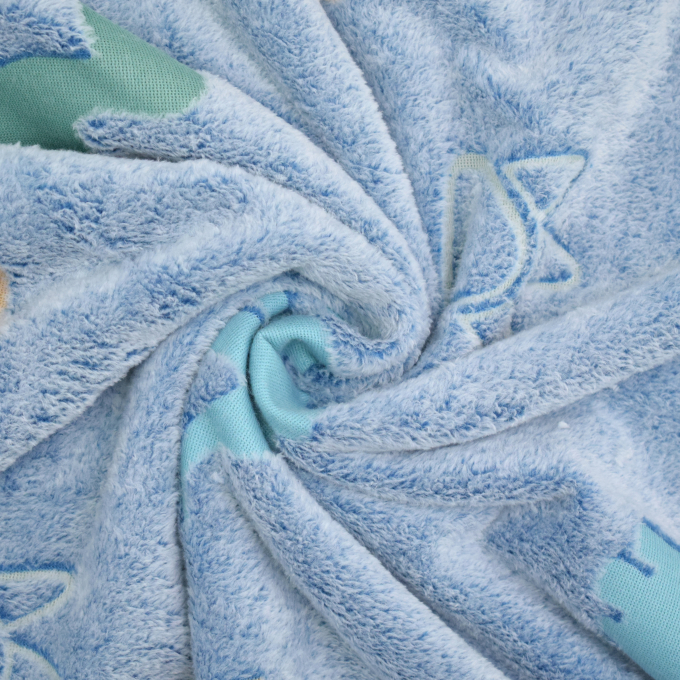 Wellnessfleece Glow in the Dark Dino Walk, blau