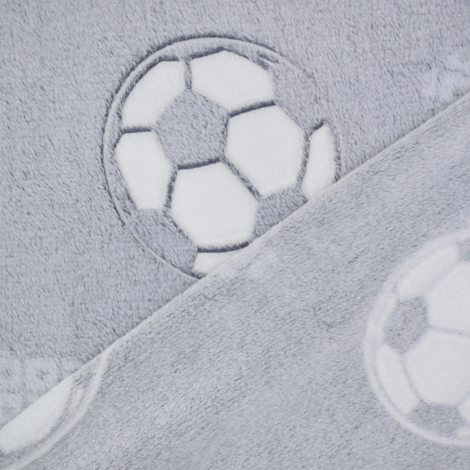 Wellnessfleece Glow in the Dark Fußball, hellgrau