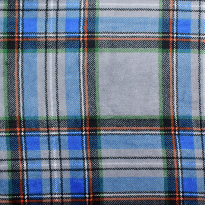 Wellnessfleece kariert, grau