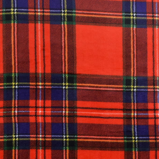 Wellnessfleece kariert, rot