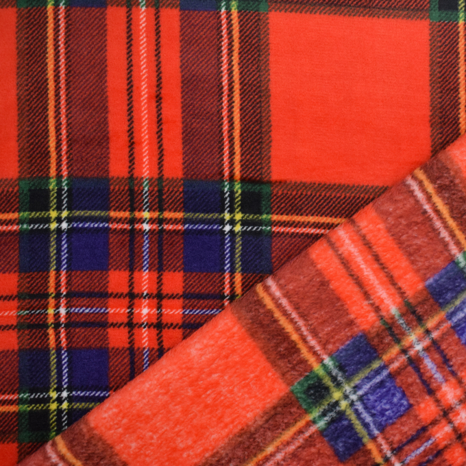 Wellnessfleece kariert, rot