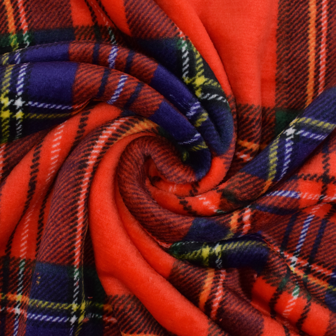 Wellnessfleece kariert, rot