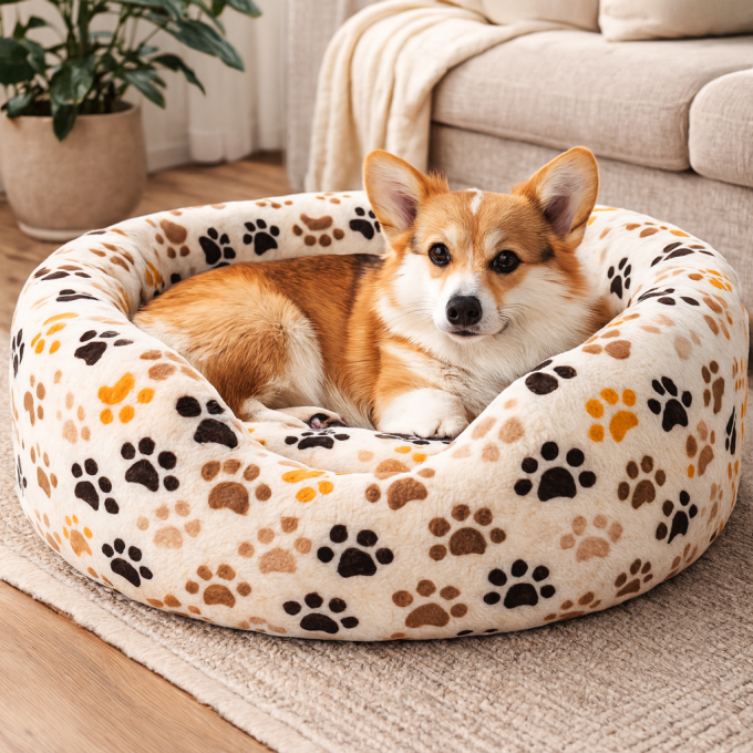 Wellnessfleece poten, gebroken wit