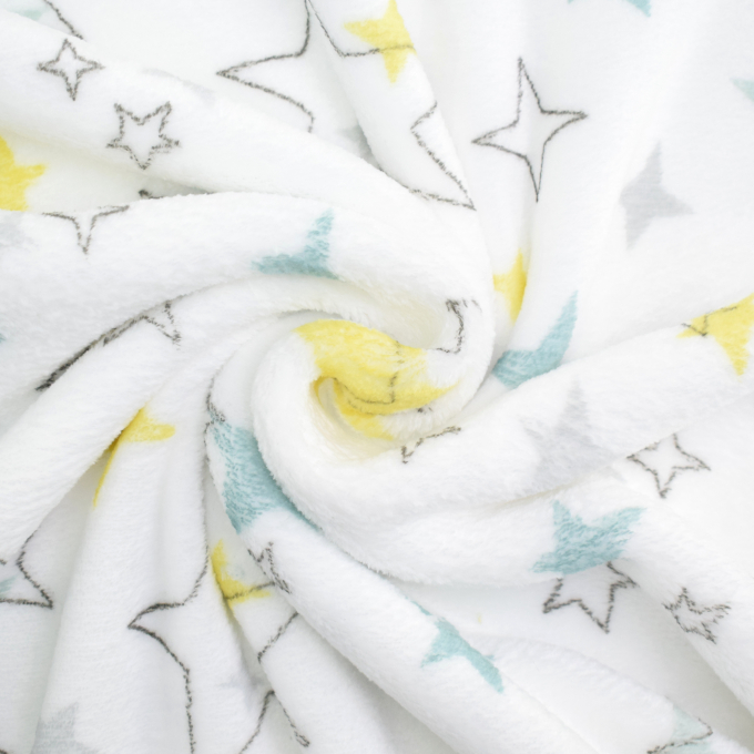 Wellnessfleece stars, wit
